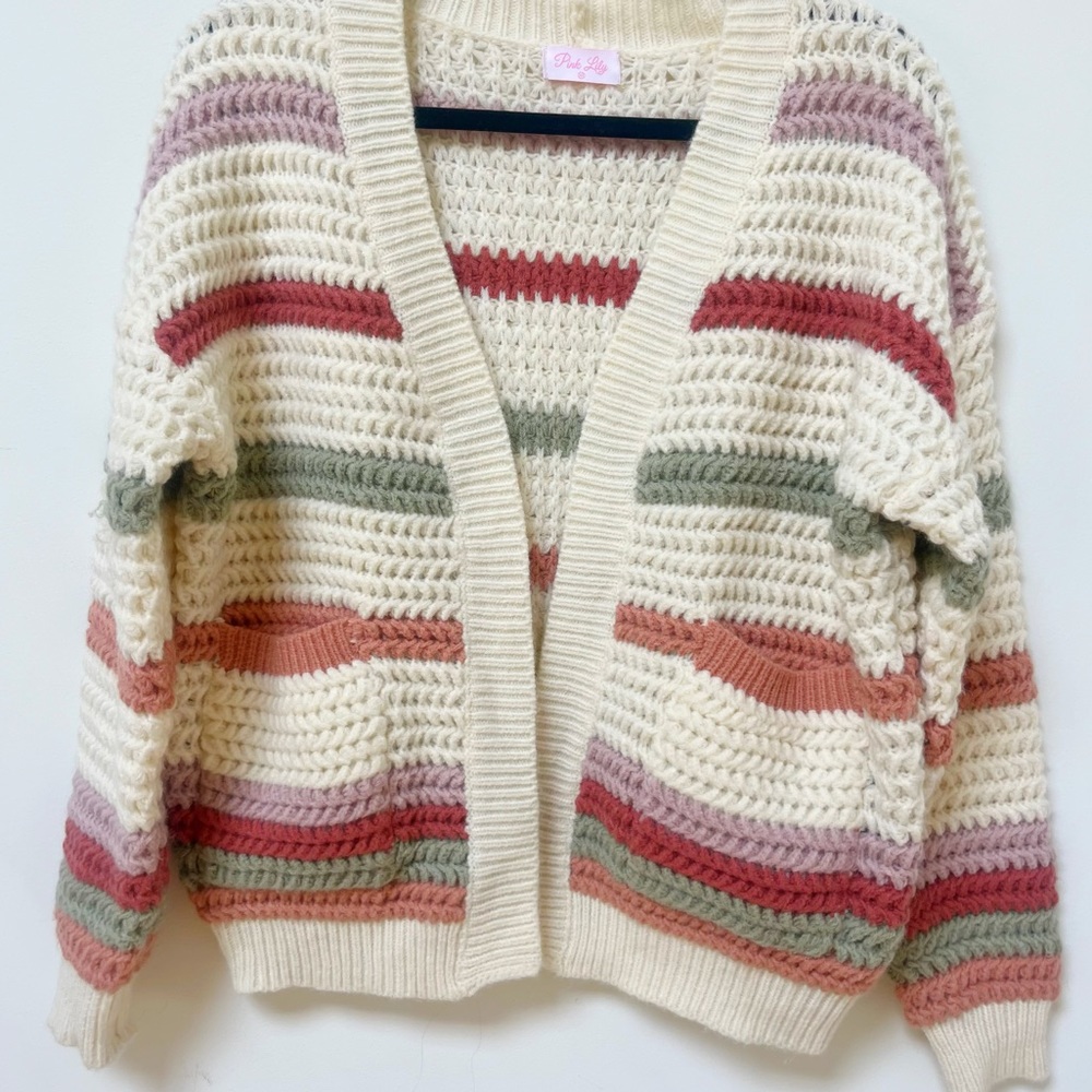 Women’s Pink Lily knit Cardigan sweater